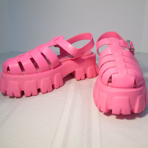Steve Madden Echo Fisherman Sandal Hot Pink Sz 7 - Picture 3 of 11